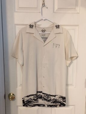 Sleep Token TMBTE - Men's Cream Short-Sleeve Button-Down Shirt